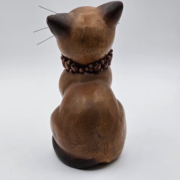 Hand-painted Vintage Kitty Ally Cat Sculpture - Whimsical Folk Art Decor - Picture 6 of 10